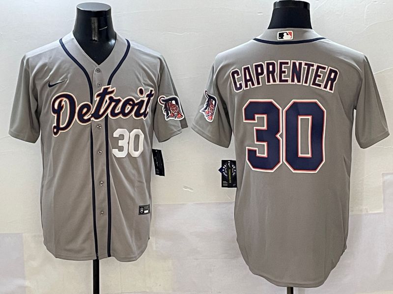 Men Detroit Tigers #30 Caprenter Grey Game Nike 2025 MLB Jersey style 5076->detroit tigers->MLB Jersey